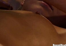 Handcuffed Big Ass Lesbian Enjoys Humiliating Massage