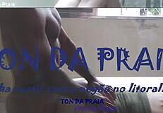 Wife lubes up her chubby friend for that big black cock