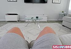 I tease my stepbrother before sucking his dick passionately