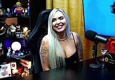 Ruan is impressed by the Spanish Kiara Blay as she reveals her breasts and he drools - full podcast Púpum in the shack in sheer red