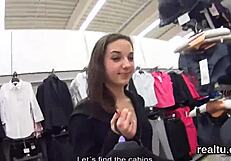 Luscious Czech teen teased in shop, nailed in POV asshole