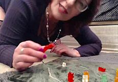 Giantess Dawnskye1962 vaping prior to a gummy bear fight in a video that is filled with fetishes