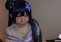 i cum with this japanese idol cosplayer getting creampied in doggystyle
