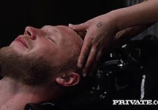 Horny Hairdresser Vasilisa Lisa Milks Big Hard Cock!