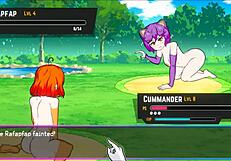 Sex them out in the open with Oppaimon in this Hentai video