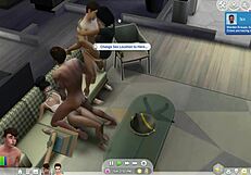 Bir Adam Hamile Fahişe Tia’yı Sikerken Diğeri Siyahi Fahişe Müfettişi Deliyor