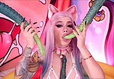 Is This Sexy Anime Girl Ready for Tentacle Creampie and Anal Play?