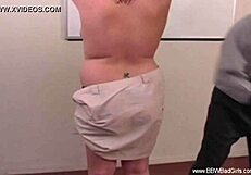 Bad secretary spanked hard for sloppy work in amateur office moment