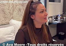 young french amateurs ava moore and laure raccuzo meet tinder strangers for hotel encounters