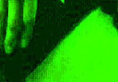 Voyeur lesbian maid masturbates behind door