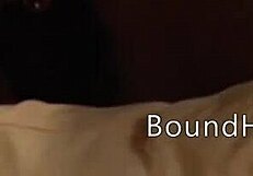 Voyeur lesbian maid masturbates behind door