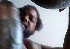 Fucking my ebony boyfriend's big black cock before work 😍