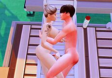 Stepson Fucks Stepmom Anal While Stepfather Watches Wife Cheat in Sims 4 Hentai