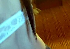 Whore intensely sucking big black cock