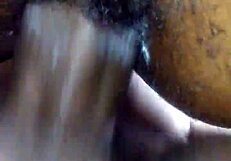 Fucking my ebony boyfriend's big black cock before work 😍