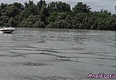 Eurobabe Buttfucks Cock Outdoors