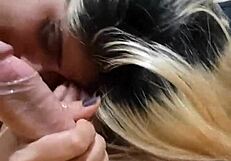 the linda latina teen sucking big cock like a slut until all cum is out