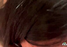 Stepping on my stepmom’s foot while clearing my room at New Year’s eve leads to a deep throat and hardcore fuck