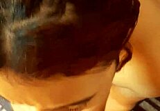 Stepsister Sucks Monster Cock with Handjob and Cumshot