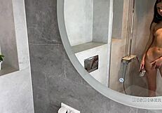 Hot Brunette Bends Over for POV Shower Orgasm Fuck