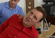 Straight male in shower gets gay fucked by tech intern