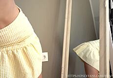 Sexy Amateur Teases in Panties by the Mirror, Ready for More?