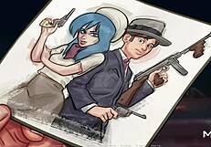 Peeping naked people through binoculars in Summertime Saga