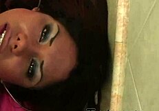 The stepbrother engages in bareback anal with his Venezuelan trans sister before ejaculating orally.