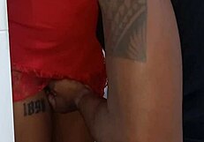 Well-Endowed Fucks Me While Cuckold Drinks