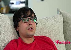 Stepbro surprises her with rough sex during a call