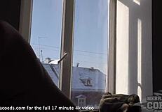 18yo Andy teen stretches tiny pink pussy with rabbit dildo and piercings