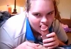 Damn! Foodlion girl sucks cock and swallows full cum load