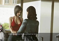 Ms. Denvers Teases with Big Tits in Cartoon Game Episode 7