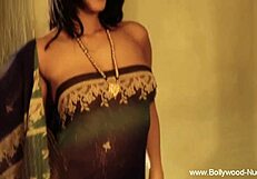 'Feel the rhythm?' She teases with sensual nude dance.