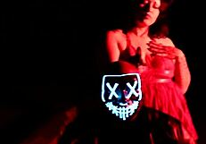 Bondage costume and flogging video for Halloween of George Vondoom and Mistress Stacey Daniels
