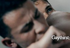 In a gay manufacture a man feigns to be the landlord and forces himself onto a scared tenant while having unprotected sex with him