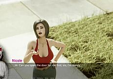 Ms. Denvers Teases with Big Tits in Cartoon Game Episode 7