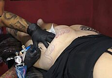 New Tattoo on Fat Ass!