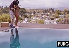 Anissa Kate rides hard in PurgatoryX Insatiable Vol 2 Part 2, big tits bouncing