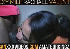 性感拉丁熟女在狂野跨种族中深喉巨大黑屌