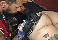 New Tattoo on Fat Ass!