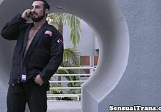 Can Ladyboy Handle Cockriding and Assfucking at Once?