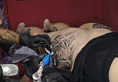 New Tattoo on Fat Ass!