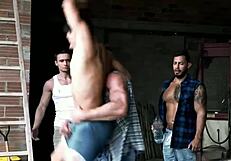 hot gay group bareback orgy with multiple guys fucking. Everyone joins in the action.