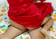 slipping into my colombian hermanastra’s short robe for sneaky homemade action