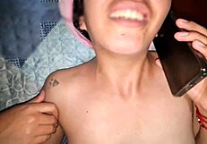 argentine student nataly chatting on phone with boyfriend