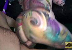 BDSM submissive inked girl fucked hard on the ass by the master