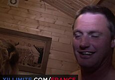 Hardcore orgy in wood hut with blowjobs doggystyle riding facials