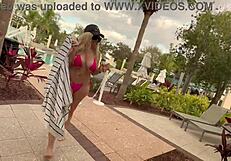 Hot ass milf, is that your wet pussy in the public hot tub?