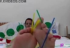 Look At 18yo Ginger Piper Fawn Showing Her Bare Feet And Breasts!